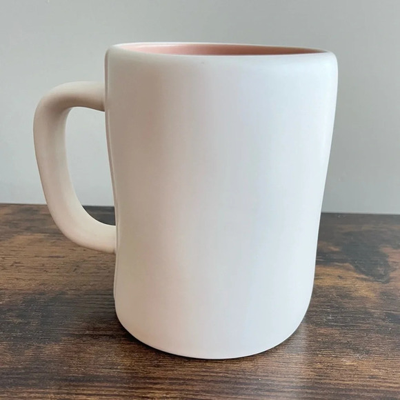Rae Dunn| ‘Hop To It’ Spring Ceramic Hand-painted White Pink Mug - Picture 5 of 6